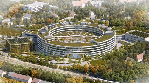 Vogelperspektive des kuenftigen CISPA Campus St. Ingbert